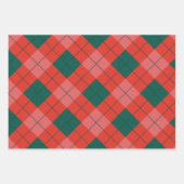 Feestelijk rood en groen geplakt inpakpapier vel (Voorkant 3)