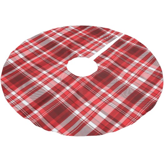 Feestelijk rood en wit geruit kerstboom rok (Gekanteld)