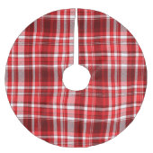 Feestelijk rood en wit geruit kerstboom rok (Voorkant)