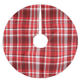 Feestelijk rood en wit geruit kerstboom rok