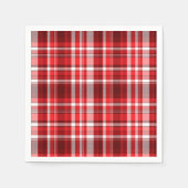 Feestelijk rood en wit geruit servet (Voorkant)