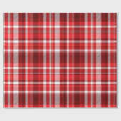 Feestelijk rood en wit geruite inpakpapier (Vlak)