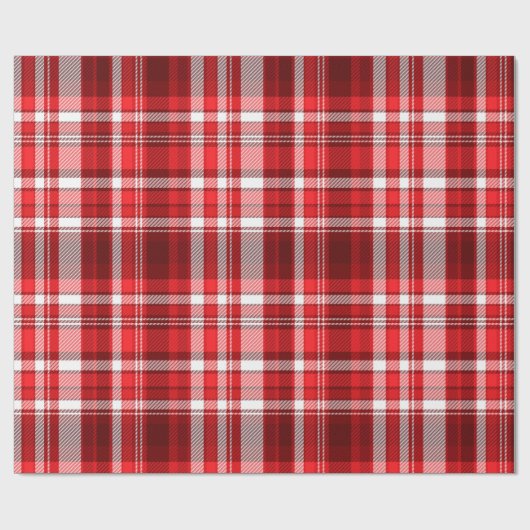 Feestelijk rood en wit geruite inpakpapier (Vlak)
