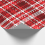 Feestelijk rood en wit geruite inpakpapier (Hoek)