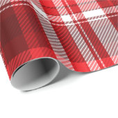 Feestelijk rood en wit geruite inpakpapier (Rol Hoek)