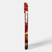 FEESTELIJK ROOD & GOUD KERST SNEEUWVLOKKEN HOLLY Case-Mate iPhone CASE (Achterkant / Links)