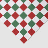 Feestelijk rood groen gecontroleerd patroon tissuepapier (Detail)