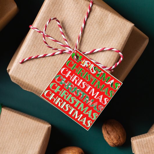 Feestelijk Rood Groen Kerstmis Bedankjes Labels