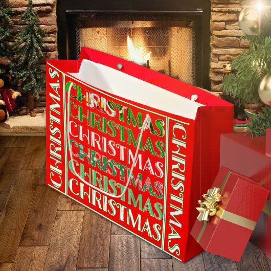 Feestelijk Rood Groen Kerstmis Groot Cadeauzakje