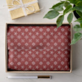 Feestelijk rood kerst-sneeuwvlokpatroon tissuepapier (Geschenk)