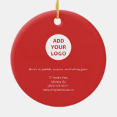 Feestelijk rood logo ornament voor schoonheidsmerk (Achterkant)