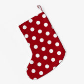 Feestelijk rood monogrammotief kleine kerstsok (Achterkant (Hangend))