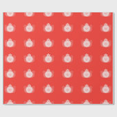 Feestelijk rood Ornament Cadeaupapier (Vlak)