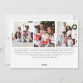 Feestelijk rood script Merry Christmas Six Foto Feestdagenkaart (Achterkant)