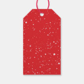 Feestelijk rood script Vrolijk kerstfeest van en n Cadeaulabel (Achterkant)