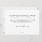 Feestelijk rood script Vrolijk kerstjaar in de Rev Feestdagenkaart (Achterkant)