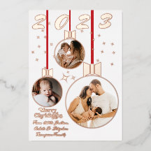 Feestelijk Rood Wit Eerste Kerstmis 3 Fotocollage