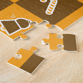 Feestelijk roosterpatroon voor de feestdagen legpuzzel