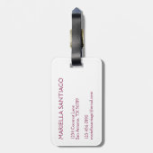 Feestelijk Roze Bagagelabel (Achterkant verticaal)