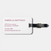 Feestelijk Roze Bagagelabel (Achterkant horizontaal)