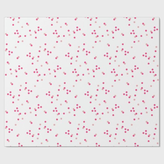 Feestelijk roze confetti-inpakpapier cadeaupapier (Vlak)