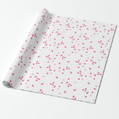 Feestelijk roze confetti-inpakpapier cadeaupapier (Uitgerold)