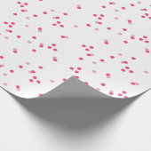 Feestelijk roze confetti-inpakpapier cadeaupapier (Hoek)