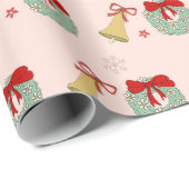 Feestelijk roze kerstinpakpapier cadeaupapier (Rol Hoek)