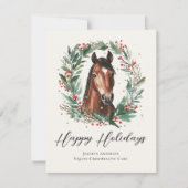 Feestelijk Ruiterbedrijf Zakelijke Foto Feestdagenkaart (Voorkant)