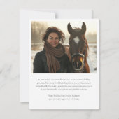 Feestelijk Ruiterbedrijf Zakelijke Foto Feestdagenkaart (Achterkant)