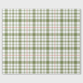 Feestelijk Rustiek Green Plaid Wrapping Paper Cadeaupapier (Vlak)