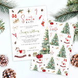 Feestelijk Santa Baby Christmas Winter Baby shower Kaart<br><div class="desc">Vier de blijdschap van de komst van je kleintje met onze schattige baby shower met kerstthema. Met feestelijke ornamenten,  houten schommelpaard,  en charmante kerstboom vakantie,  deze uitnodiging perfect vangt de geest van een zoete winter viering. Ideaal voor het toevoegen van een feestelijke touch aan uw vakantie baby shower!</div>