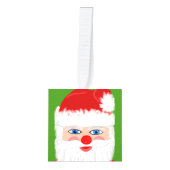 Feestelijk Santa Candy Canes Cube Ornament (Voorkant)