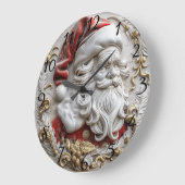 Feestelijk Santa ornament vangt vakantievreugde Grote Klok (Hoek)