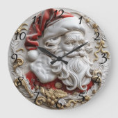 Feestelijk Santa ornament vangt vakantievreugde Grote Klok (Voorkant)