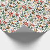 Feestelijk Santa Patroon Cadeaupapier (Hoek)