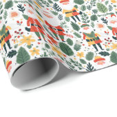 Feestelijk Santa Patroon Cadeaupapier (Rol Hoek)