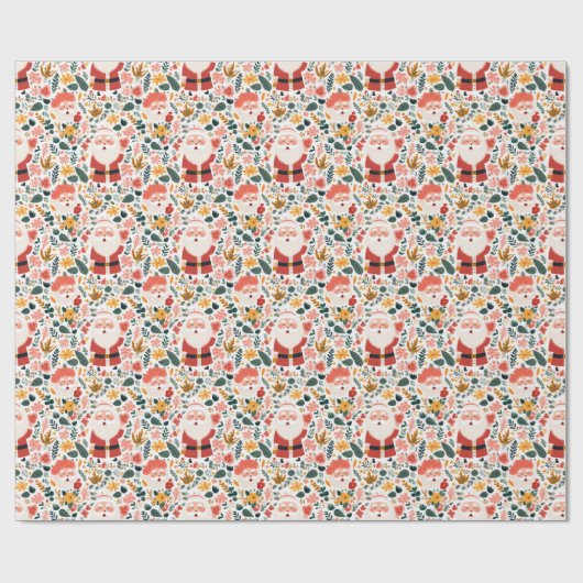 Feestelijk Santa Patroon Cadeaupapier (Vlak)