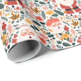 Feestelijk Santa Patroon Cadeaupapier