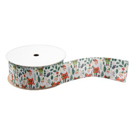 Feestelijk Santa Patroon Grosgrain Lint