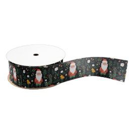 Feestelijk Santa Patroon Grosgrain Lint