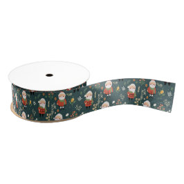 Feestelijk Santa Patroon Grosgrain Lint