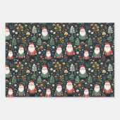 Feestelijk Santa Patroon Inpakpapier Vel (Voorkant)