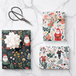 Feestelijk Santa Patroon Inpakpapier Vel