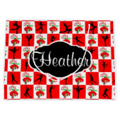 FEESTELIJK SCHAATSEN GEPERSONALISEERDE KERSTCADEAU GROOT CADEAUZAKJE (Voorkant)