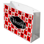 FEESTELIJK SCHAATSEN GEPERSONALISEERDE KERSTCADEAU GROOT CADEAUZAKJE (Achterkant Gekanteld)