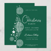 Feestelijk Schattige groen kerstfeest Kaart (Voorkant / Achterkant)