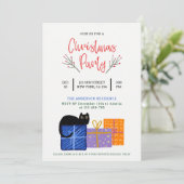 Feestelijk Schattige Zwart Kat Koffie Kunst Kerstf Kaart (Staand voorkant)