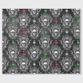 Feestelijk schedel inpakpapier (Vlak)