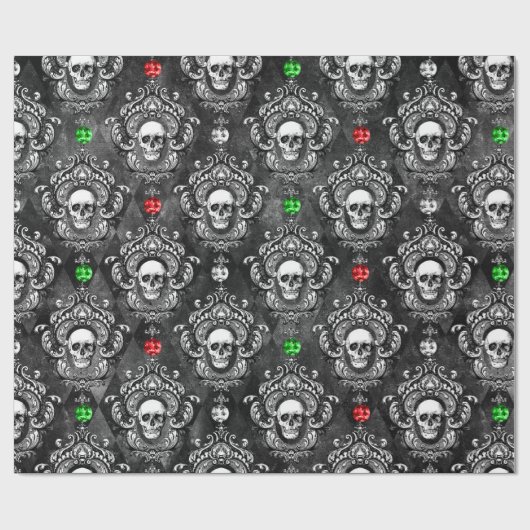 Feestelijk schedel inpakpapier (Vlak)